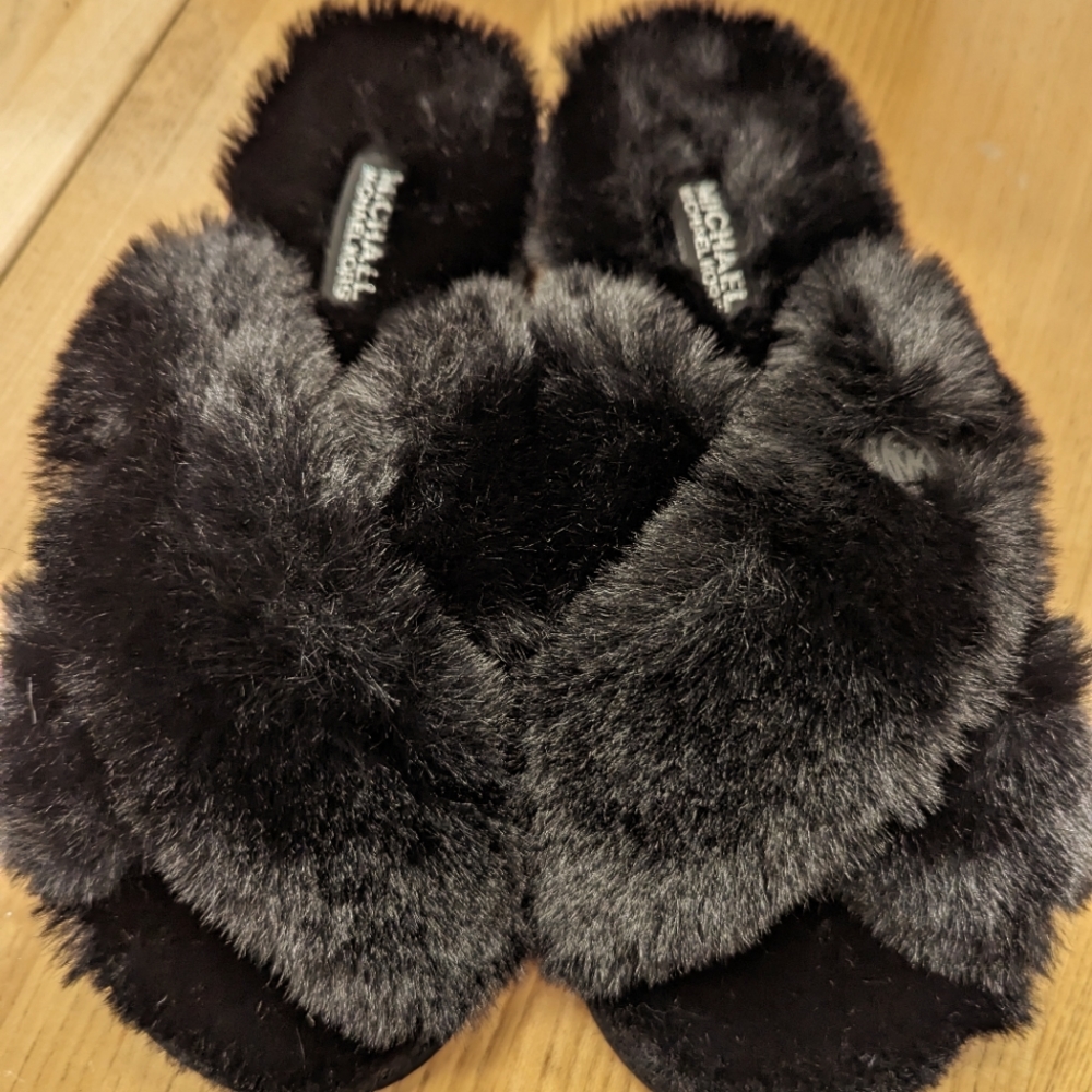 Michael Kors fur slides